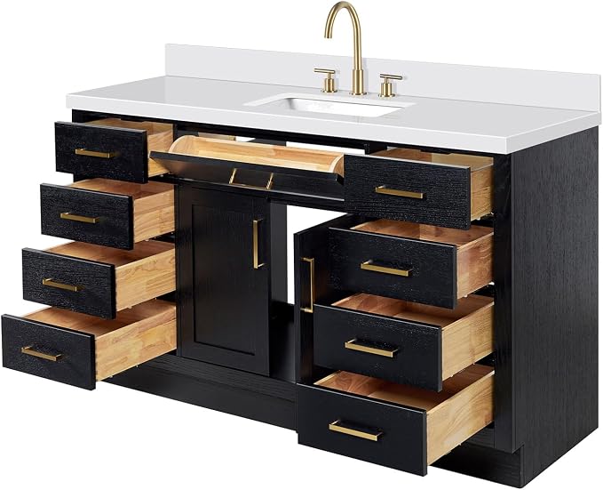 ARIEL Hepburn 61 Inch Single Rectangle Sink Bathroom Vanity - Image 6