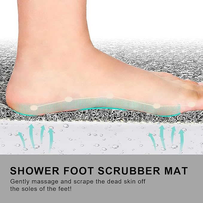 Nonslip Bathtub Mat, Anti Slip Bath Mat 0.6" Extra Thick, Quick Dry Bath Tub - Image 6