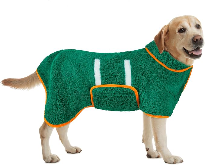 Bienbee Dog Bathrobe, Quick Drying Super Absorbent Dog Robes by Bienbee