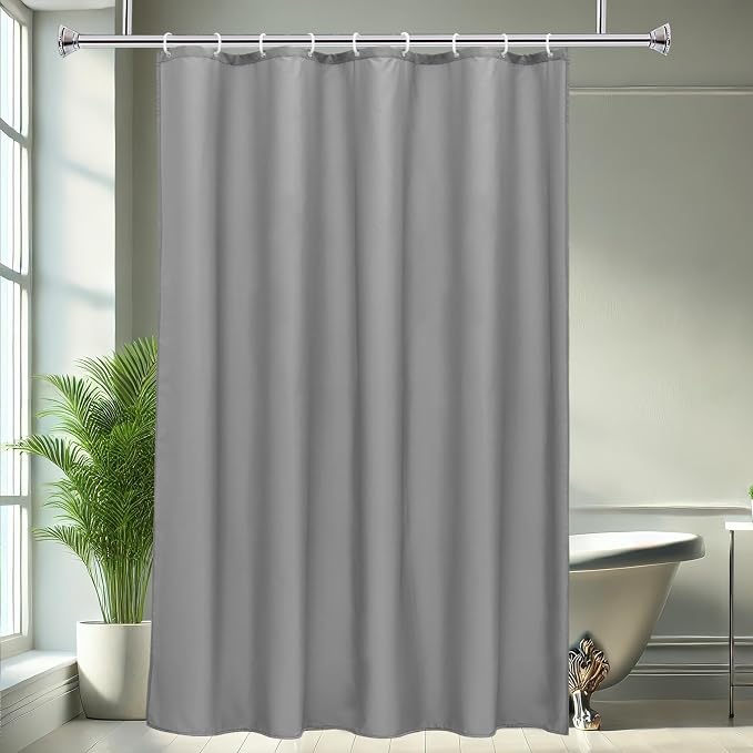 AooHome Light Grey Stall Size Bathroom Curtain by AooHome