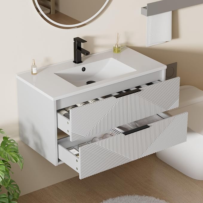 LUCKWIND 36" Floating Bathroom Vanity by LUCKWIND