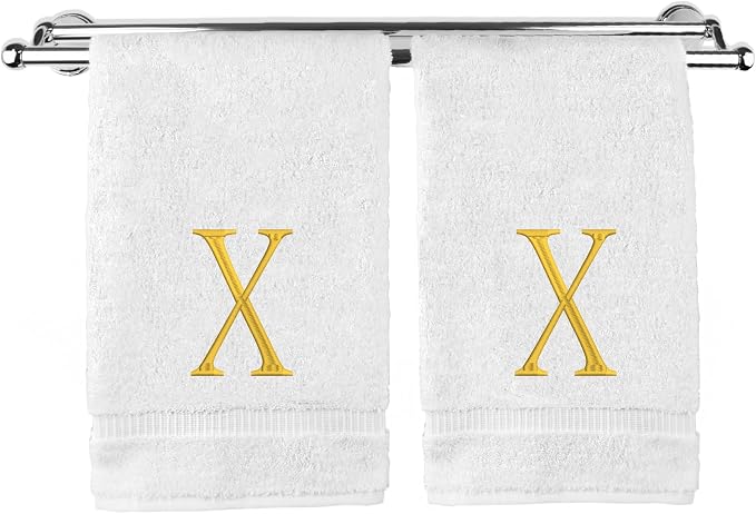 Monogrammed Hand Towel, Personalized Initial Gift, Extra Absorbent 100% Turkish by BareCotton