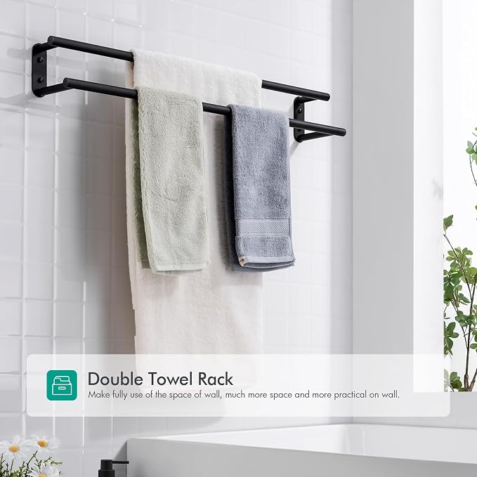 BAGNOLUX Double Towel Bar, SUS304 Towel Racks - Image 10