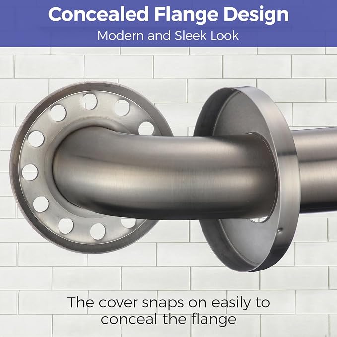 Grab Bar Bundle for ADA Compliance, Brushed Stainless Steel Grab Bar Set for - Image 2