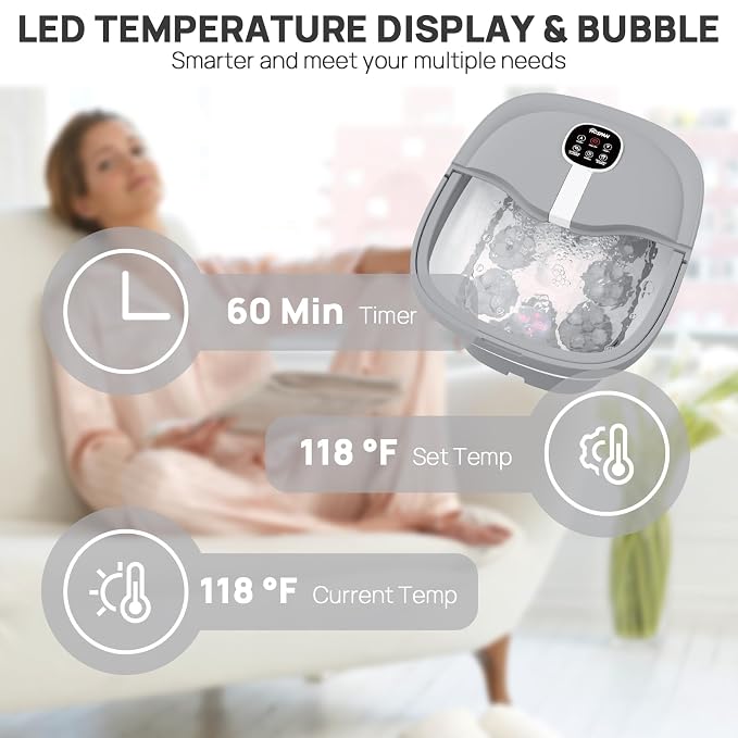 HOSPAN Collapsible Foot Spa Electric Rotary Massage, Foot Bath - Image 9