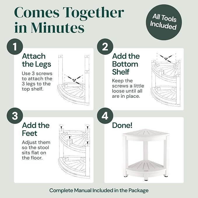 Waterproof Corner Shower Stool - Image 7