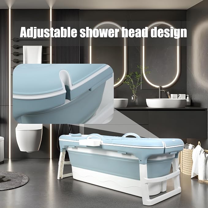 Portable Tub for Adults, Large Collapsible Foldable Bathtub 56in Length - Image 6