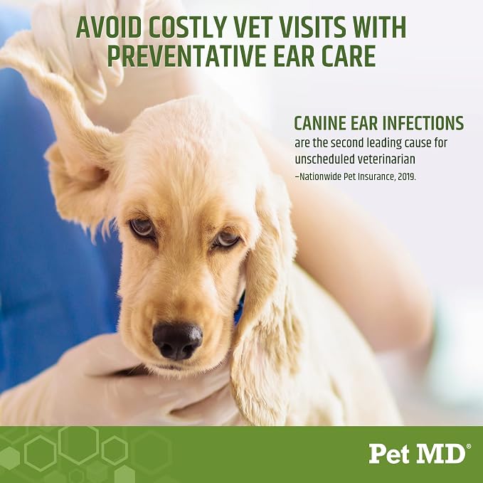 Pet MD - Dog Ear Cleaner Wipes - Otic Cleanser - Image 3