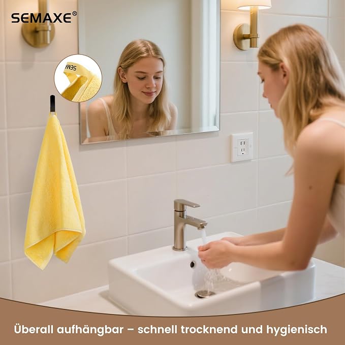 SEMAXE 12 Pack Hand Towels for Bathroom, 100% Cotton Towels - Image 5