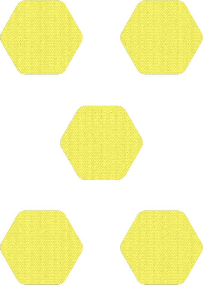Kahuna Grip Bathtub Bath and Shower 5¼" Hexagon Non-Slip Traction Treads by KahunaGrip%E2%84%A2