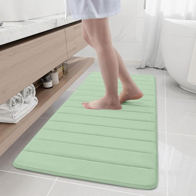 Buganda Memory Foam Bath Mat, Ultra Soft and Non-Slip Bathroom Rugs, Water by Buganda