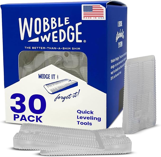 The Original Wobble Wedge Rigid Plastic Shims, Heavy Duty Leveling Wedges by WOBBLEWEDGE