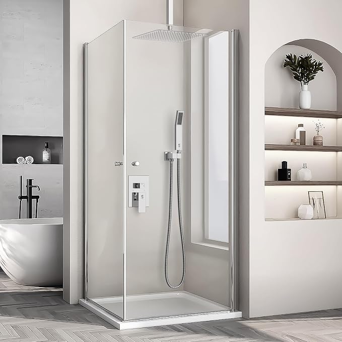 SR SUN RISE 12 Inch Ceiling Mounted Shower System Rain Mixer Combo Set Rainfall - Image 6