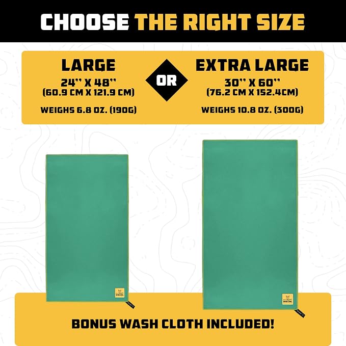 Wise Owl Outfitters Microfiber Camping Towel - Image 3