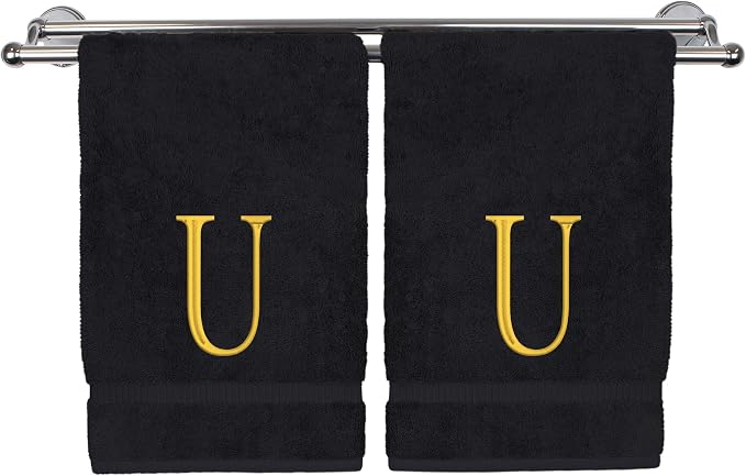 Monogrammed Hand Towel, Personalized Initial Gift, Extra Absorbent 100% Turkish by BareCotton