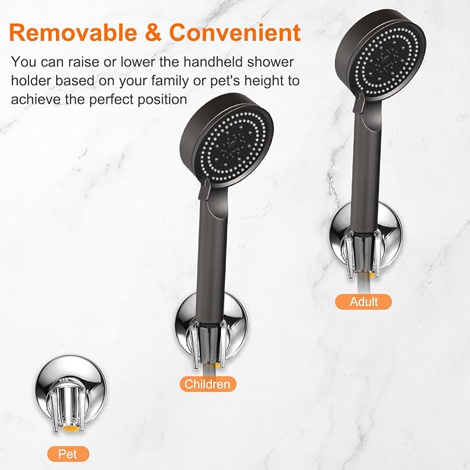 uxcell 2Pcs Shower Head Holder, Suction Cup Shower Head Holder, Handheld - Image 4
