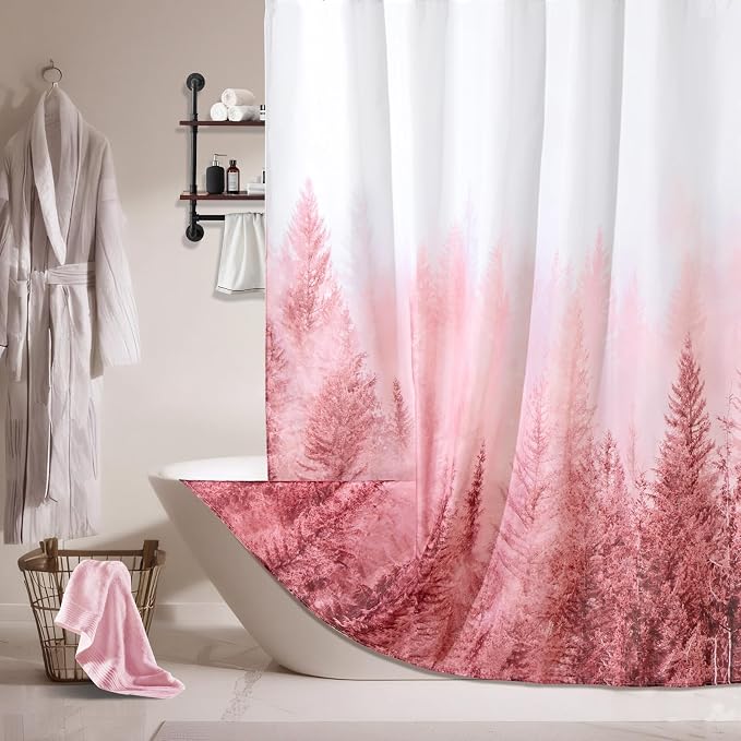 ORTIGIA Pink Shower Curtain - Image 7