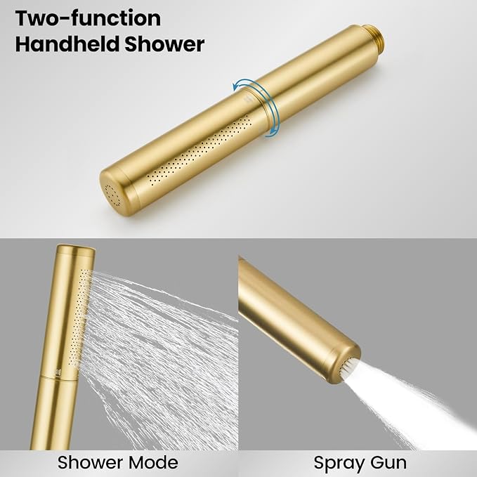 Airuida Shower Fixtures 2 Functions Shower Faucet Set Wall Mounted - Image 5