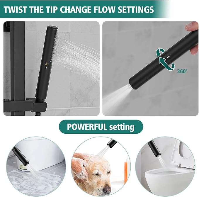 Hoimpro 12 Inch Matte Black Shower System - Image 4