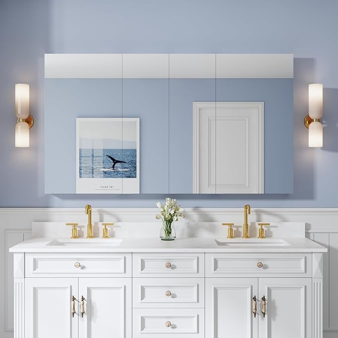 WELLFOR 64" x 36" Bathroom Medicine Cabinet - Image 10