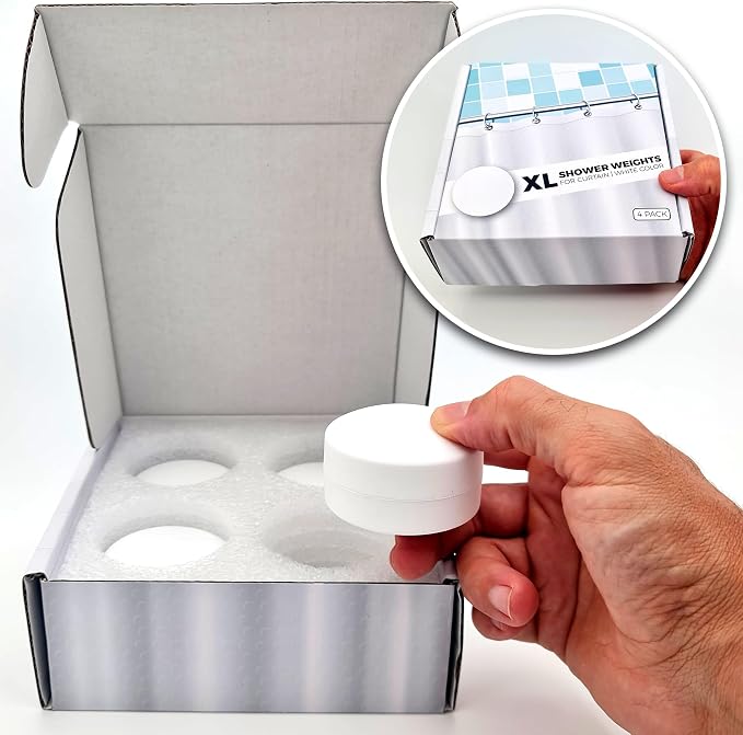 XL & Extra Heavy Powerful Anti-Billowing Magnetic Shower Curtain Weights - Image 9