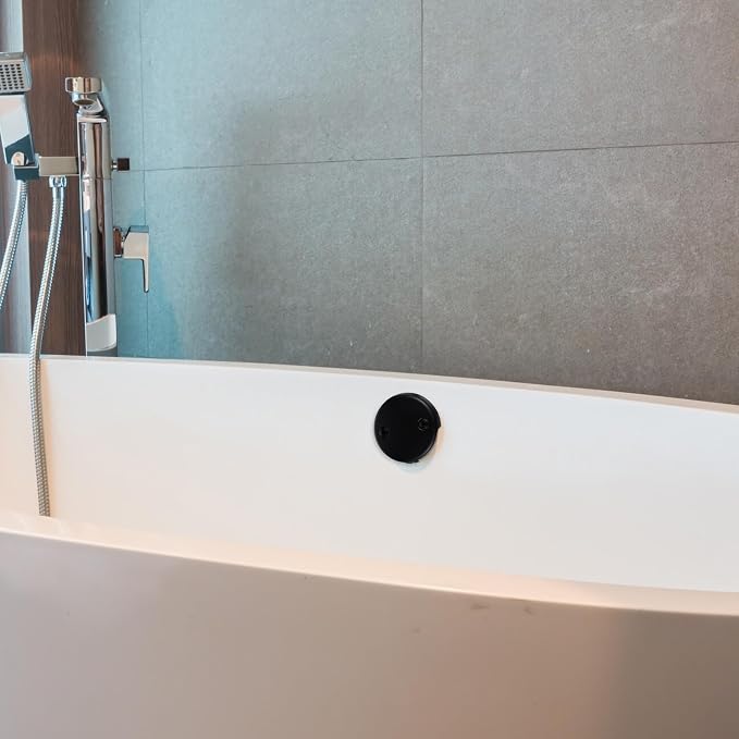Tub Drain Overflow Covers, 3-1/8" Two Hole Bathtub Drain Overflow Cover - Image 3