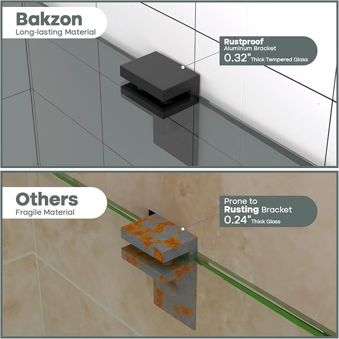 2-Pack Glass Shelf Shower Caddie, Shower Shelves - Image 5