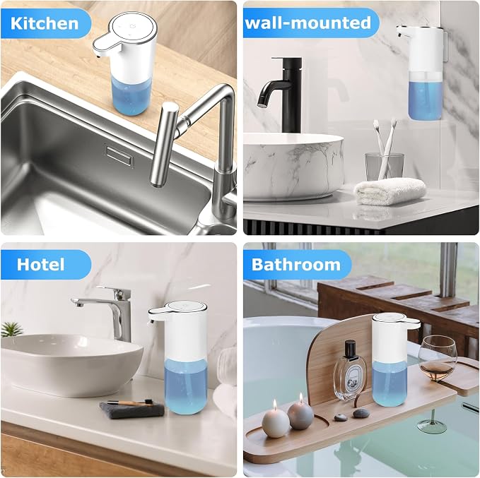 2 Pack Soap Dispensers, Automatic Foaming Soap Dispenser Touchless, - Image 7