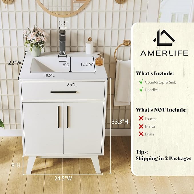 AMERLIFE 24.5" Bathroom Vanity - Image 2