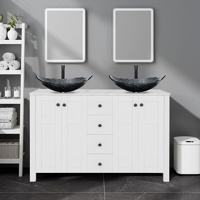 48 inch White Bathroom Vanity by Solidee