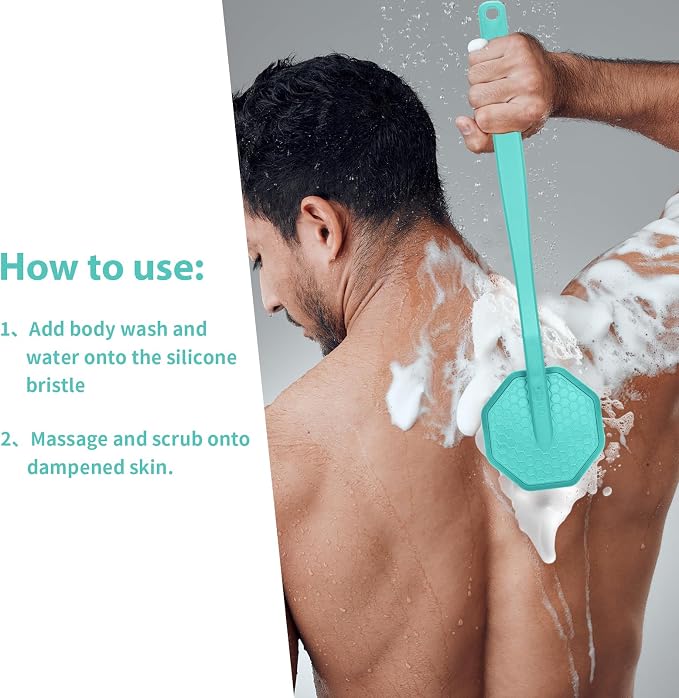 iTokGoK® Silver-Infused Silicone Back Scrubber - Image 2