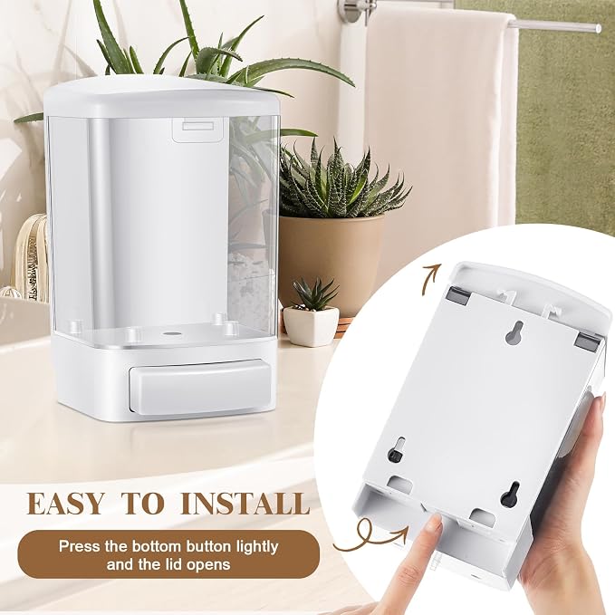 Hushee 2 Pcs Commercial Soap Dispenser Wall Mounted Manual Soap Dispenser - Image 3