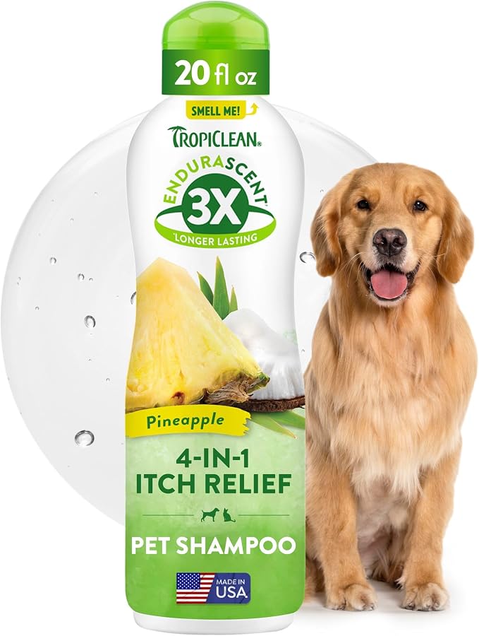 TropiClean Itch Relief Dog Shampoo, Powerful Odor Control, Long-Lasting by TropiClean