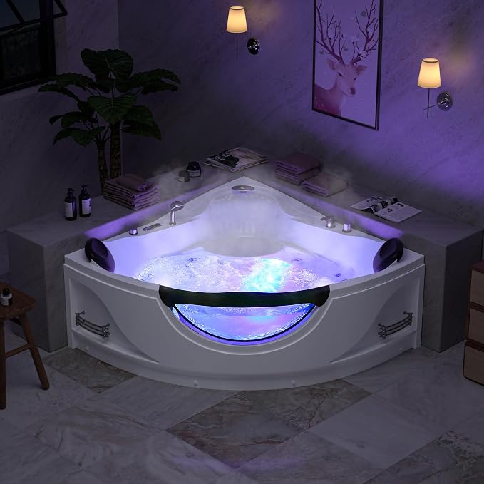 Empava 59" Corner Whirlpool Bathtub by Empava