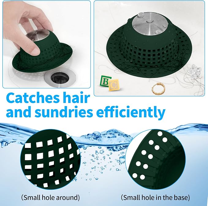 Shower Drain Hair Catcher Bathtub Drain Cover Shower Protector - Image 5