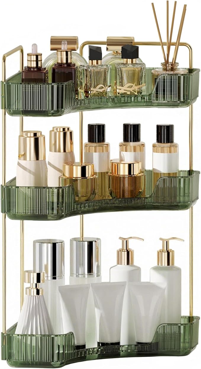 YCIA&DONE Corner Bathroom Counter Organizer, Makeup Organizer by YCIADONE