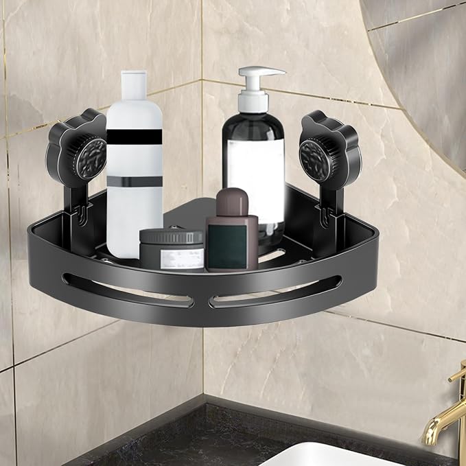 Corner Shower Shelf, No-Drill Wall-Mounted Bathroom Organizer - Image 2