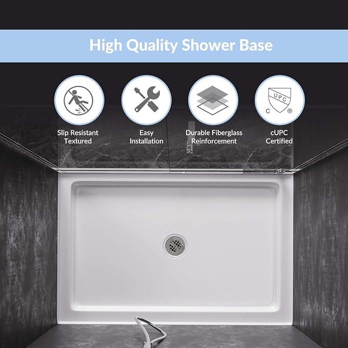 MORVANO 48" X 32" Shower Base - Image 9
