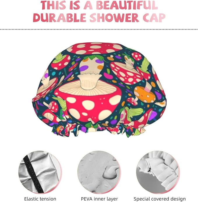 Double Waterproof Layers Shower Caps - Image 5