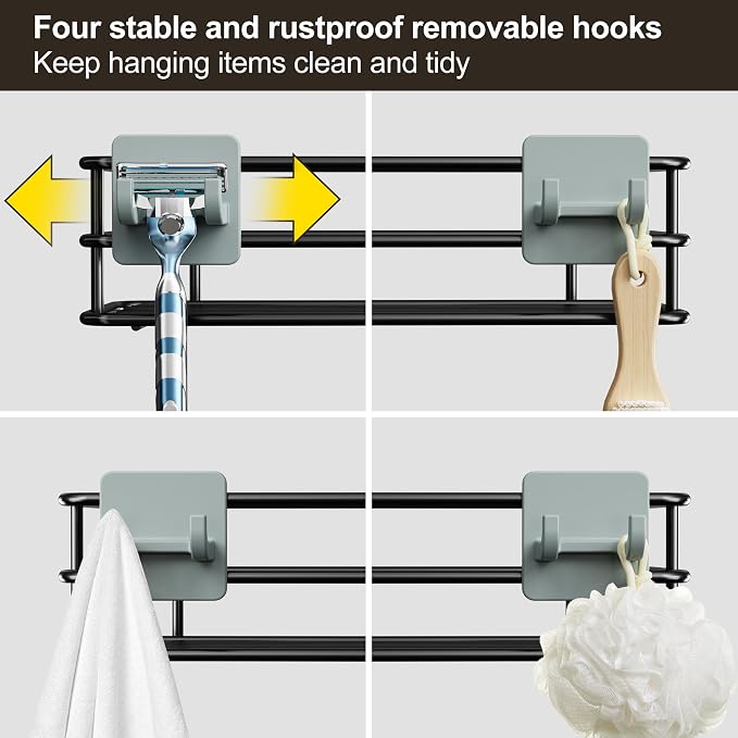 Orimade Adjustable Anti-slip Hanging Shower Caddy over Shower Head, Rustproof - Image 7