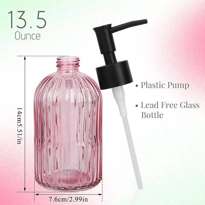 Glass Soap Dispenser with Plastic Pump, Hand Soap Dispenser - Image 2