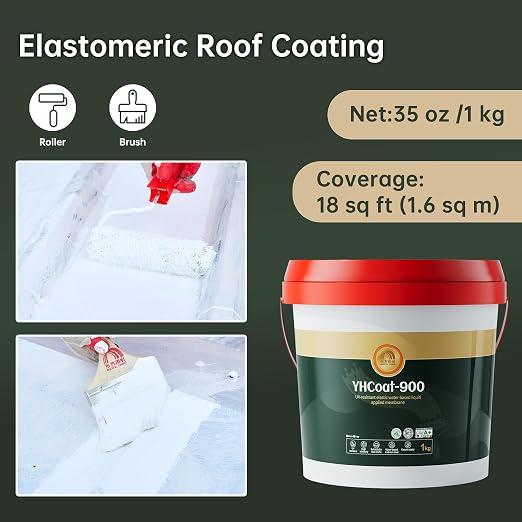 35 oz White Roof Sealant Waterproof, Elastomeric Roofing Coating Liquid - Image 3
