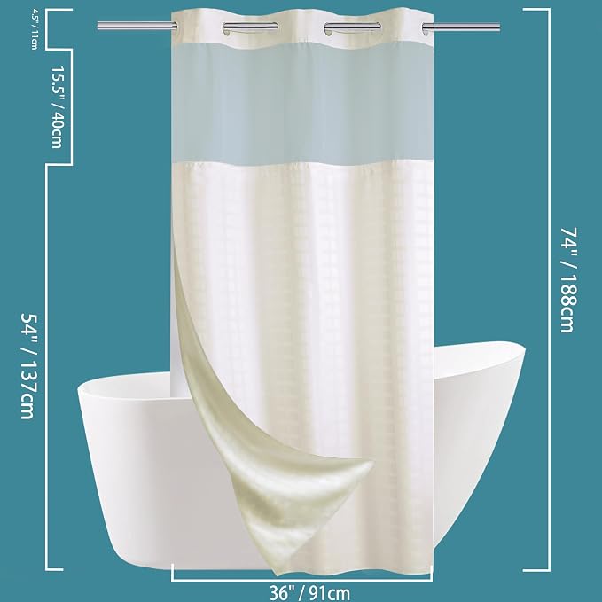 Conbo Mio Stall No Hook Shower Curtain - Image 6