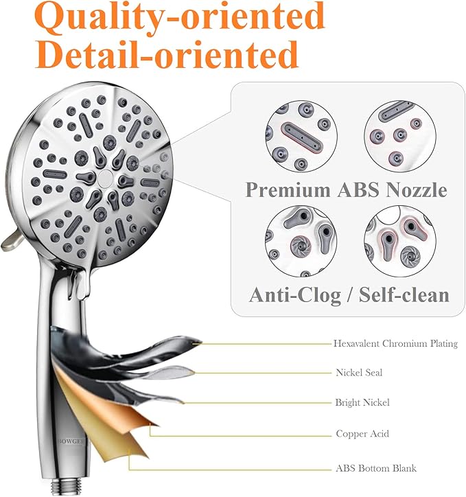 High Pressure Shower Head with Handheld - Image 6