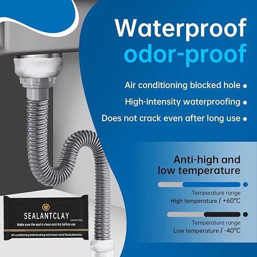 6 Pack Waterproof Seal Putty, Moldable Plumber's Putty - Image 4