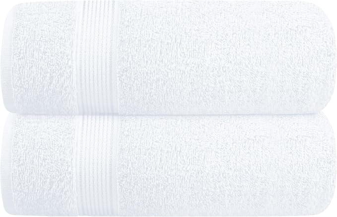 Elvana Home Cotton 2 Pack Oversized Bath Towel Set 28x55 inches, Large Bath by Unknown