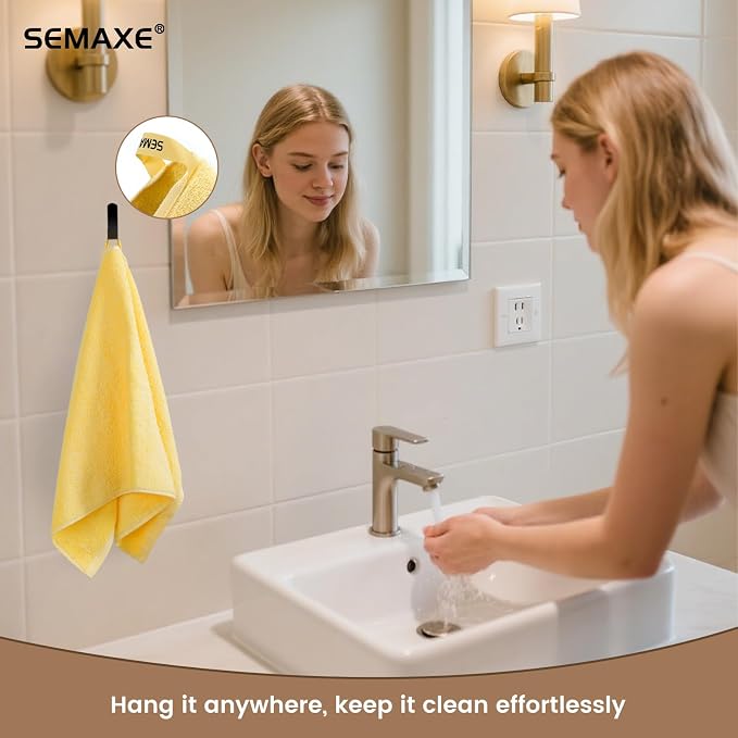 SEMAXE Hand Towels for Bathroom, 100% Cotton Towels - Image 5
