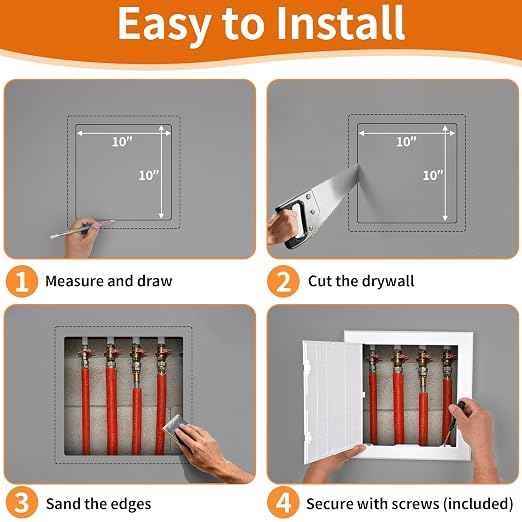 BEVTEE Access Panel for Drywall, 10x10 inch, Wall Access Panel, Plumbing Wall - Image 4