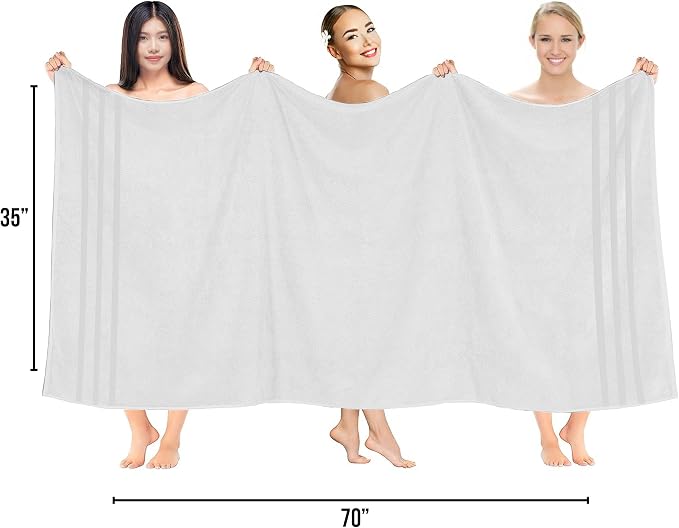 RIVERSIDE Pack of 2 Extra Large Bath Sheets 35 x 70 Inches - Image 2