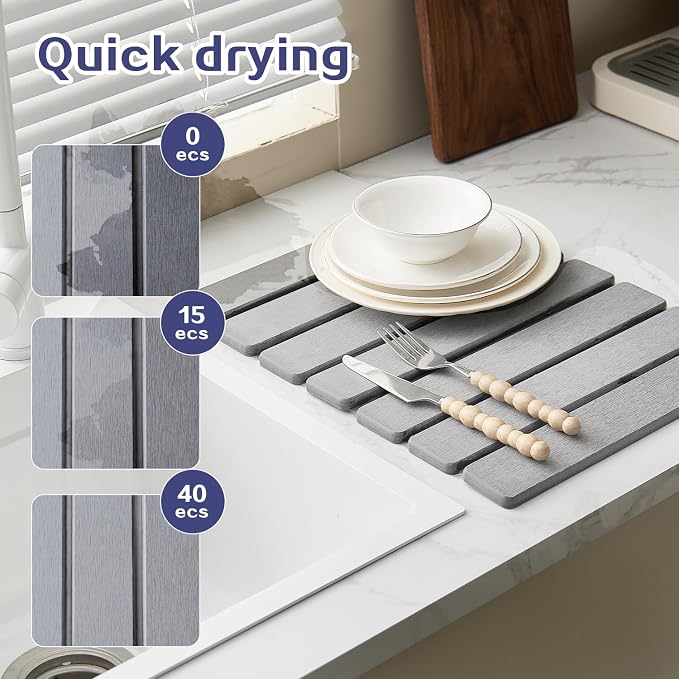 15.76 Inch Super Absorbent Diatomaceous Earth Mat - Image 3
